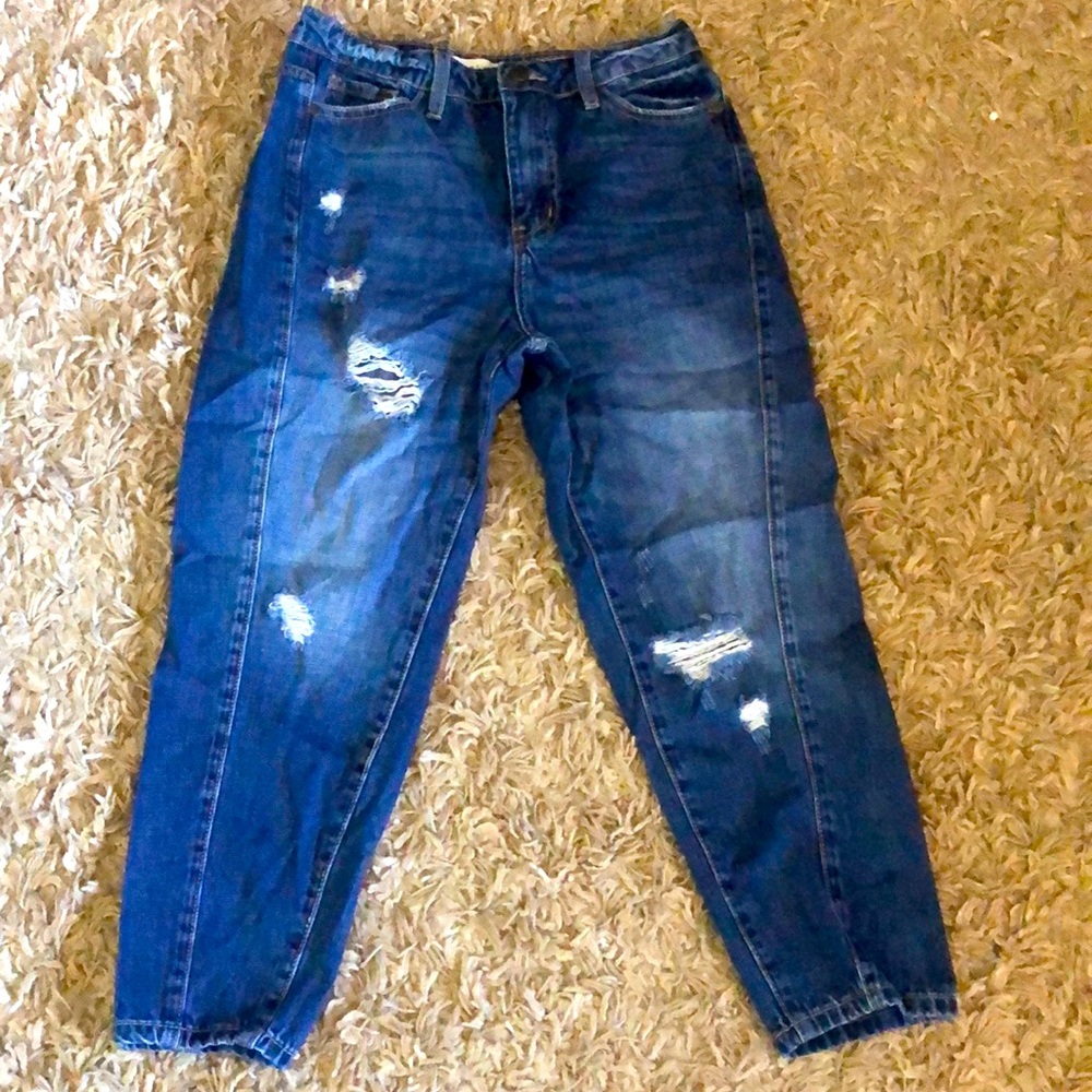 Dark blue jeans